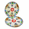 Dinner Plates 11.8in - Dots and Flowers, Set of Two - Encantada