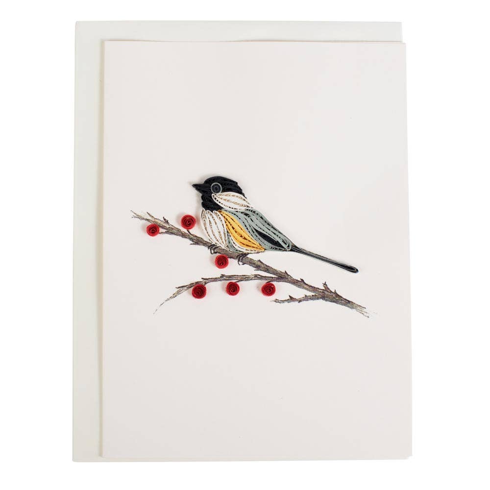 Quilled Chickadee Card