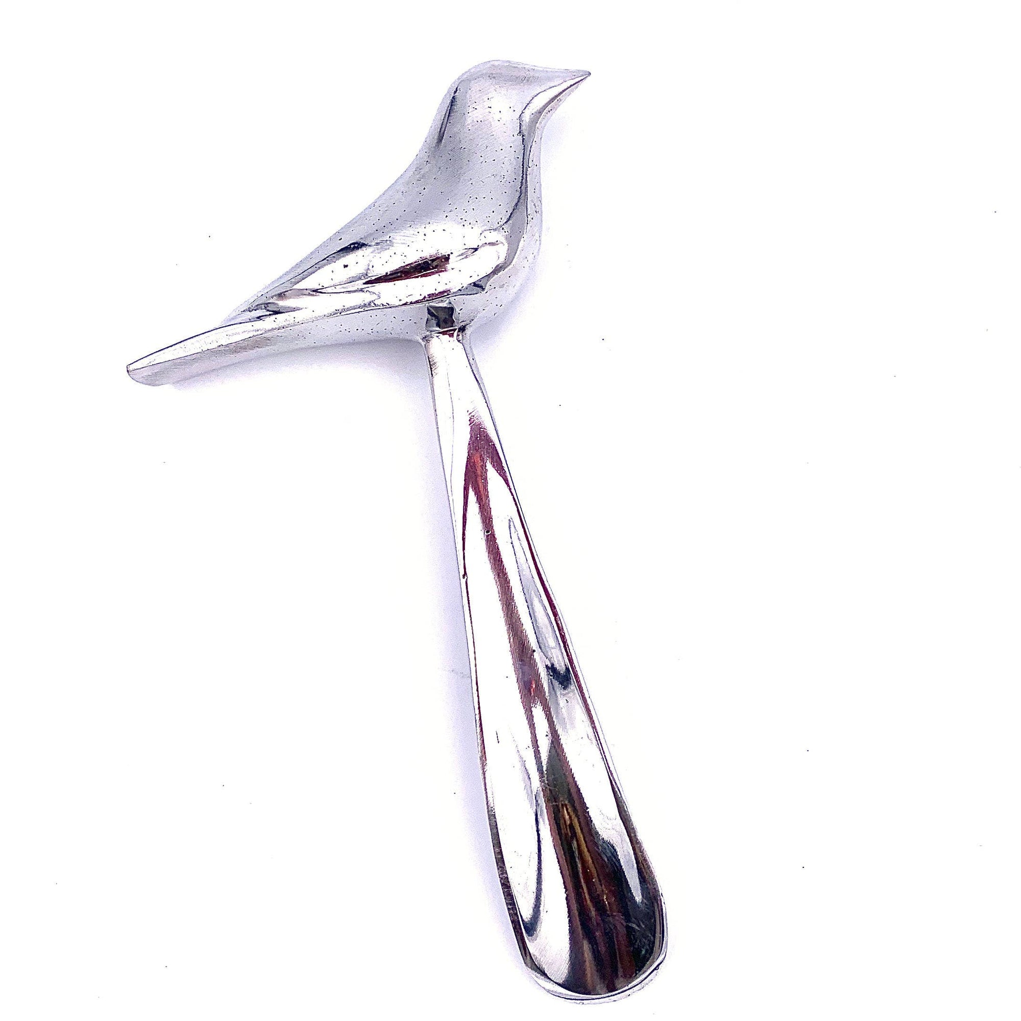 Recycled Aluminum Small Shoehorn with Songbird