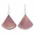 Pink Clam Shell Fan Drop Earrings