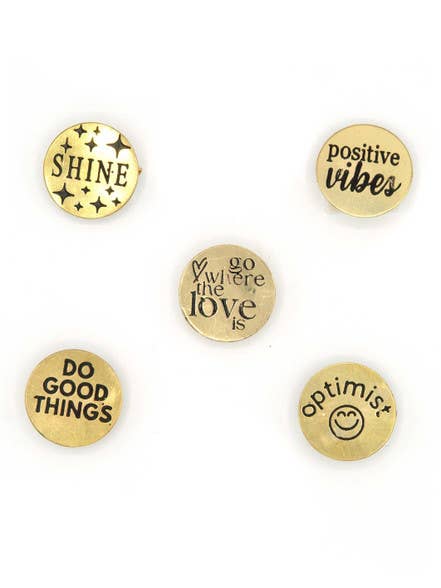 Positivity Pins - Recycled Brass: Do Good Things
