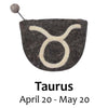 Felt Zodiac Taurus Clutch Purse