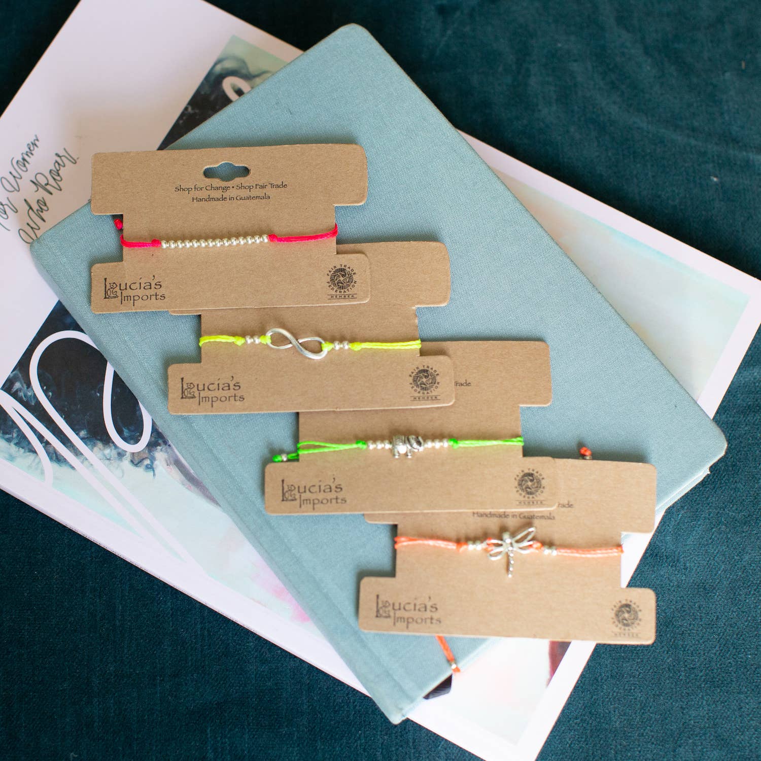 String Charm Bracelets -  Individual dragonfly