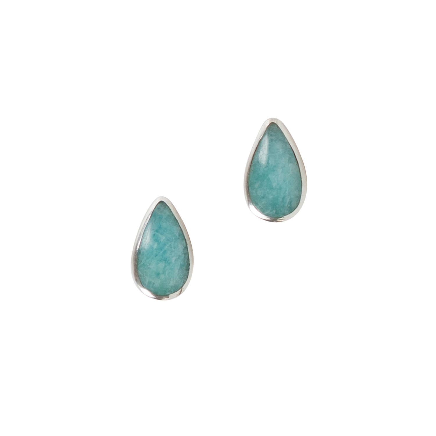 * Aqua Teardrop Earring