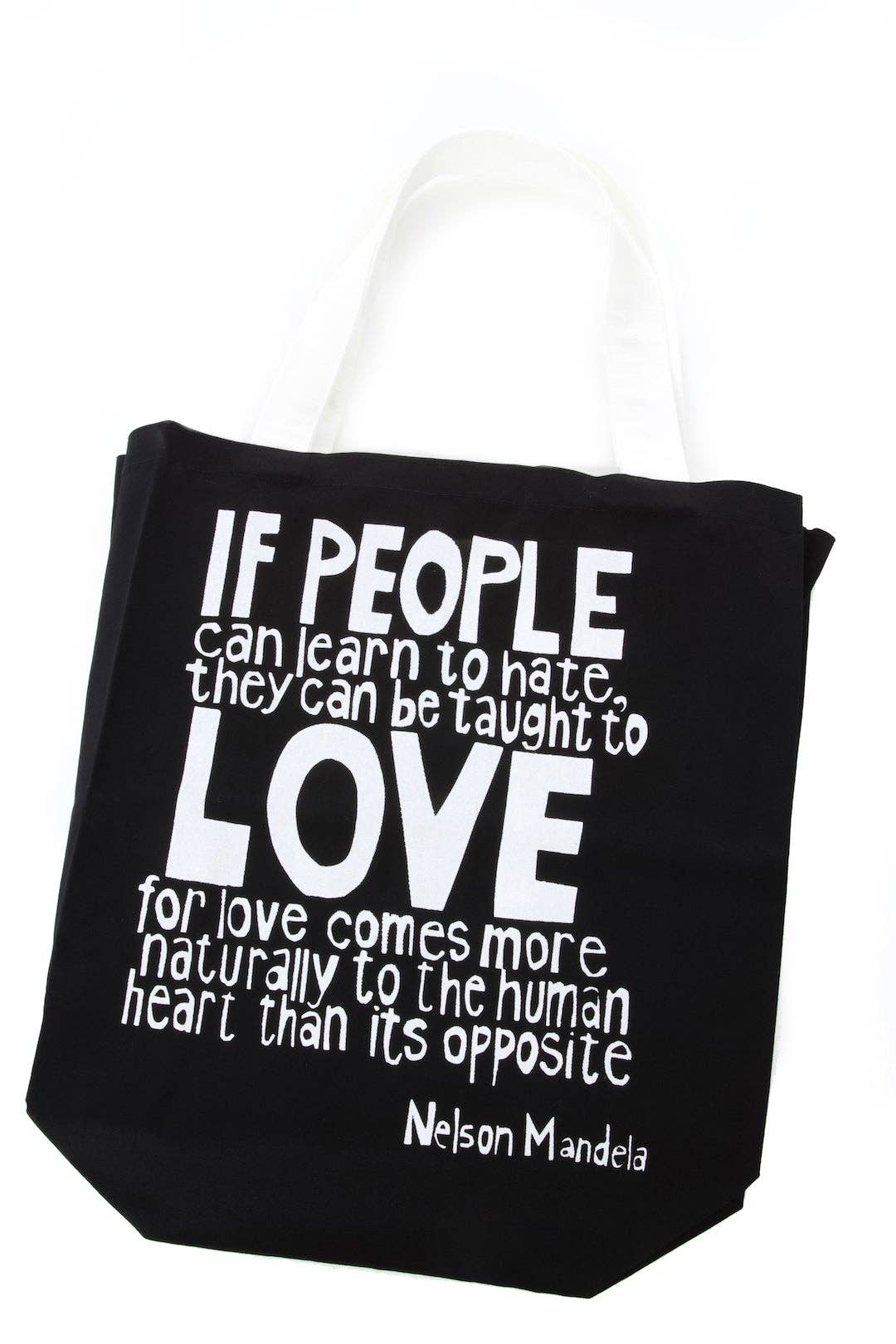 Black Love Comes More Naturally Mandela Tote Bag