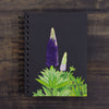 Large Notebook Lupine Flower Black (w)