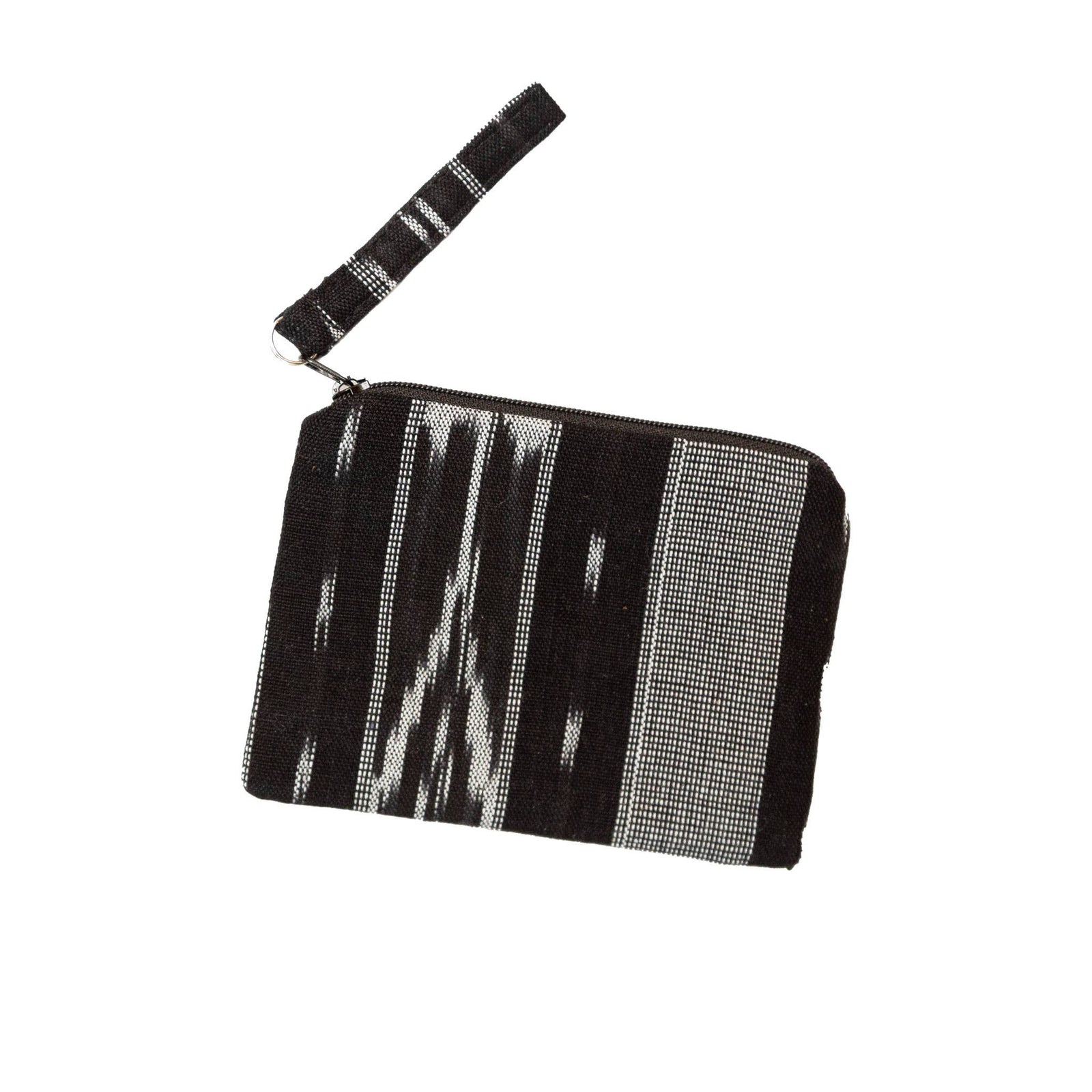 Black Ikat Coin Purse