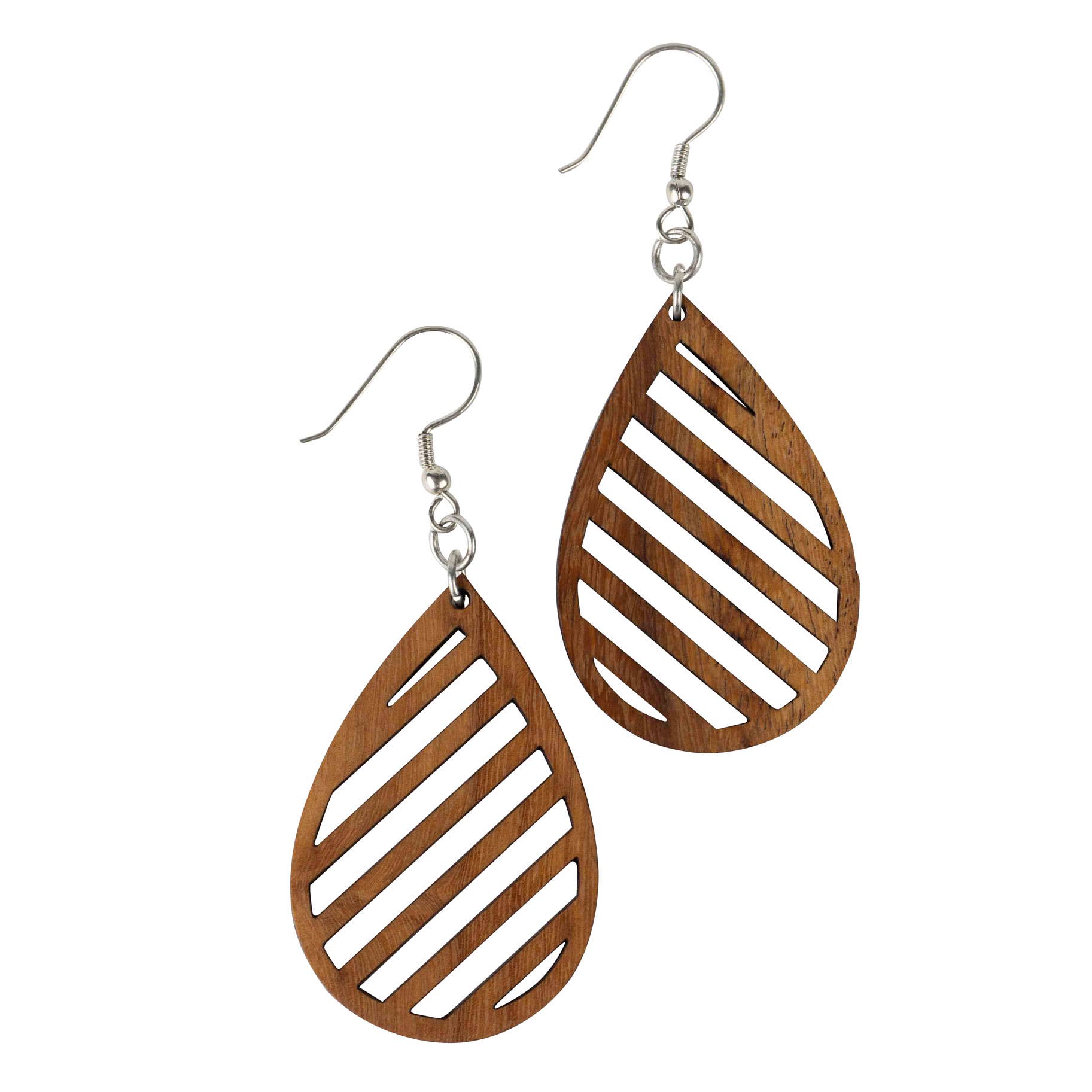 Lakadee Wooden Teardrop Earrings *