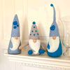 Winter Blues Felt Gnomes Trio, Set of 3