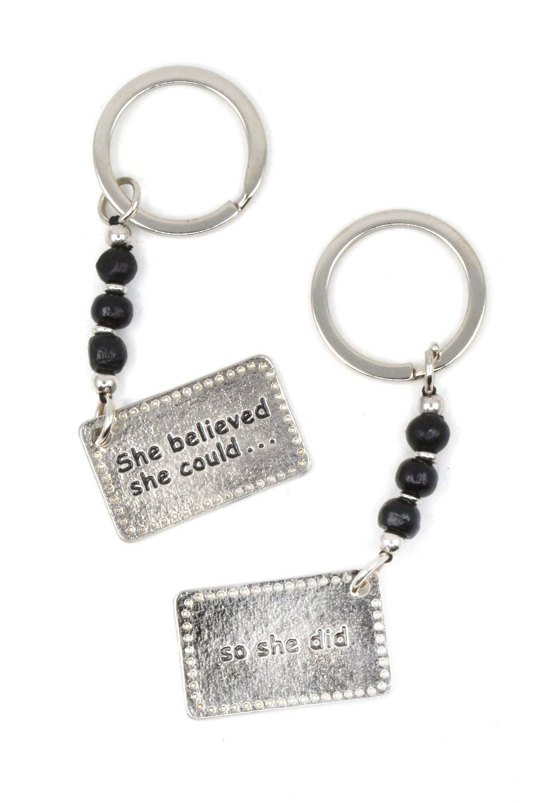 Set of 6 She Believed She Could Keychains