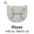 Felt Pisces Zodiac Coin Purse - Global Groove