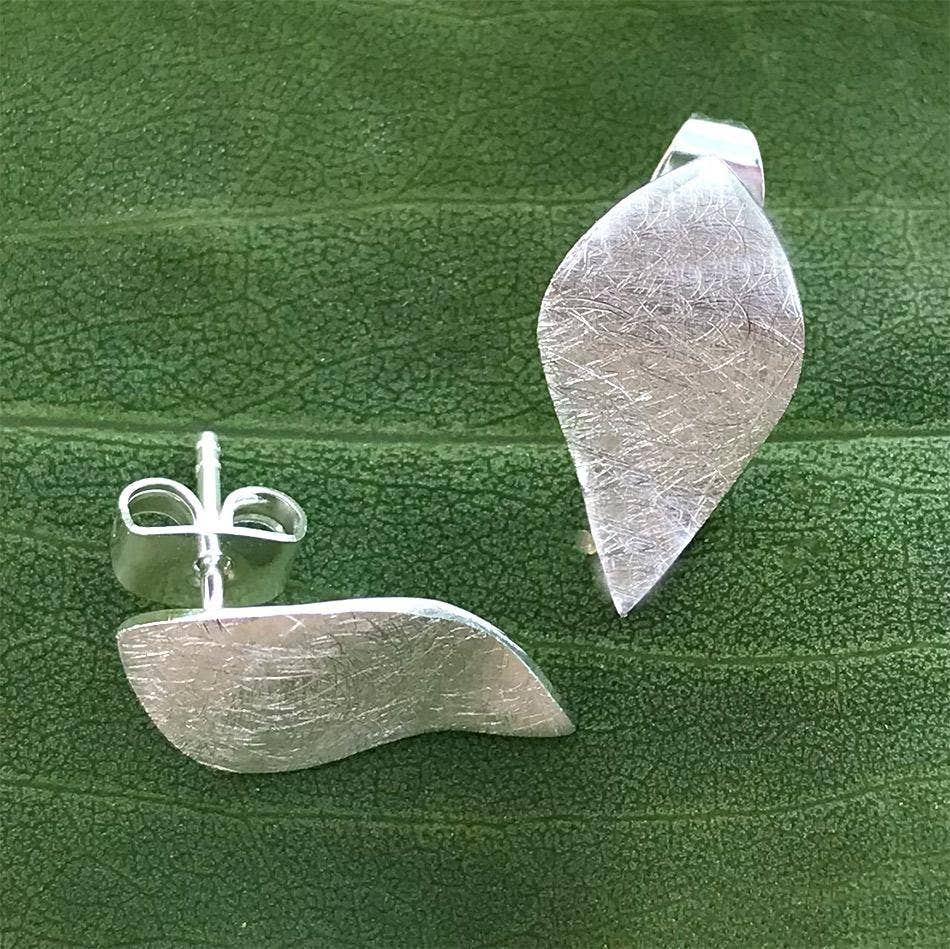 Catch the Wave Studs - Sterling Silver, Indonesia