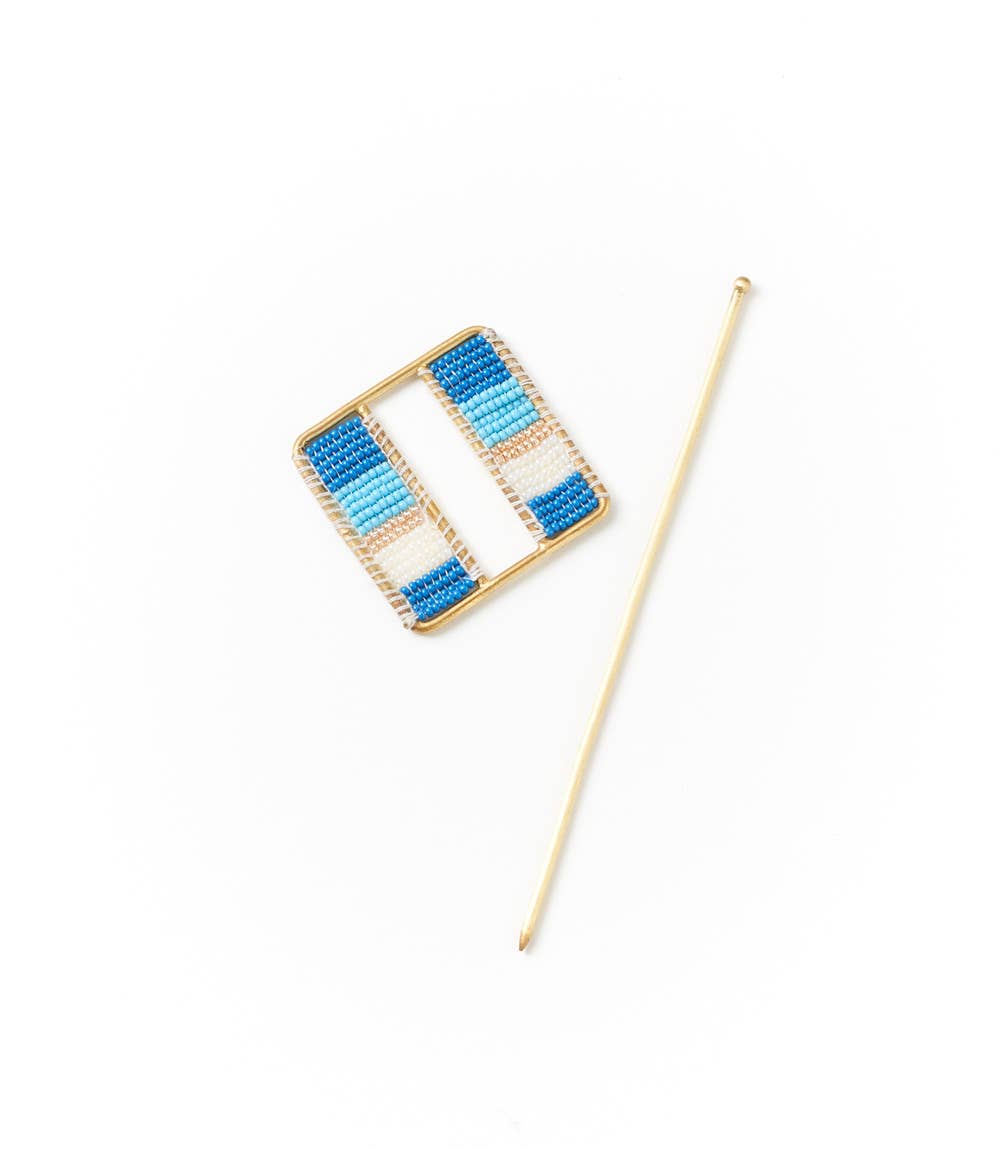 Adiya Woven Slide Barrette & Pin - Multi