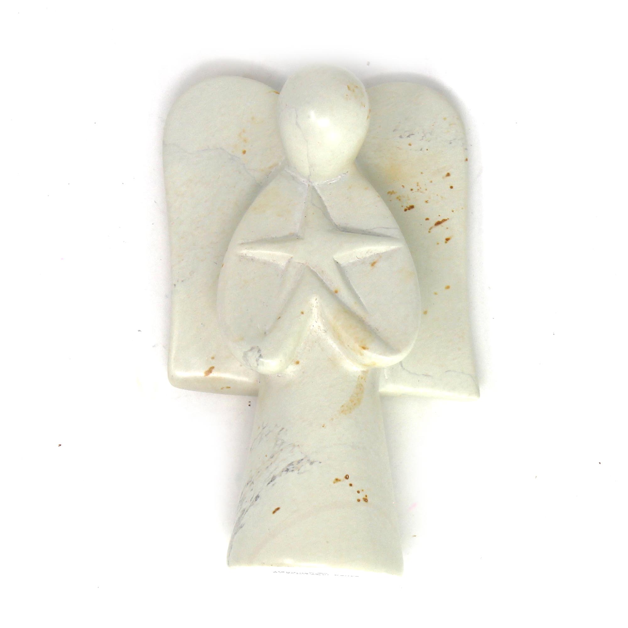 Angel Soapstone Sculpture Holding Star