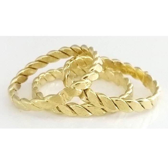 Braided Gold Rings