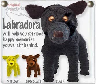 Labradora the Labrador Retriever String Doll Keychain