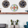 Handmade Pottery 8&quot; Trivet or Wall Hanging, Blue - Encantada