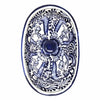 Handmade Pottery Butter Dish, Blue Flower - Encantada