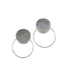 Silver Hoop Stud Earrings