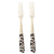 Long Batik Bone Appetizer Forks, Set of 2