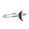 Silver Crescent Moon Ring