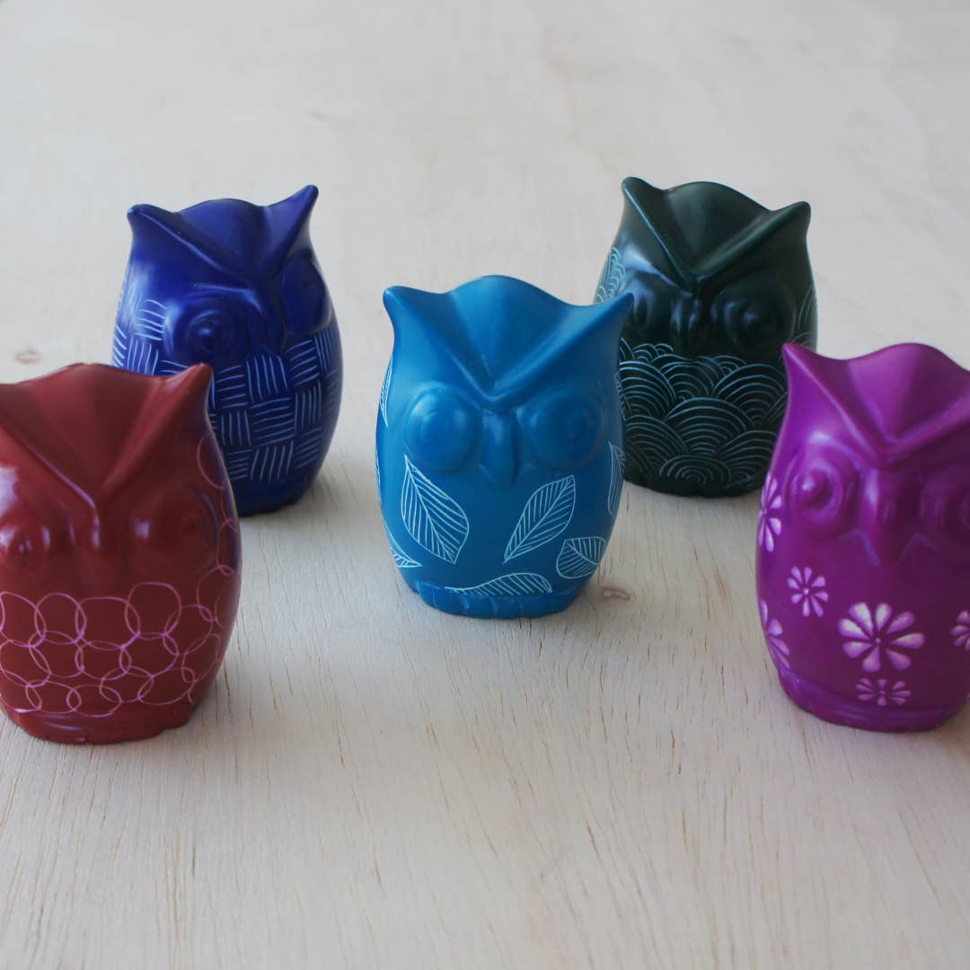 Soapstone Owl - Kisii Stone from Kenya (IS)