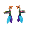 Ruby-Throated Hummingbird Earrings - 2 sizes