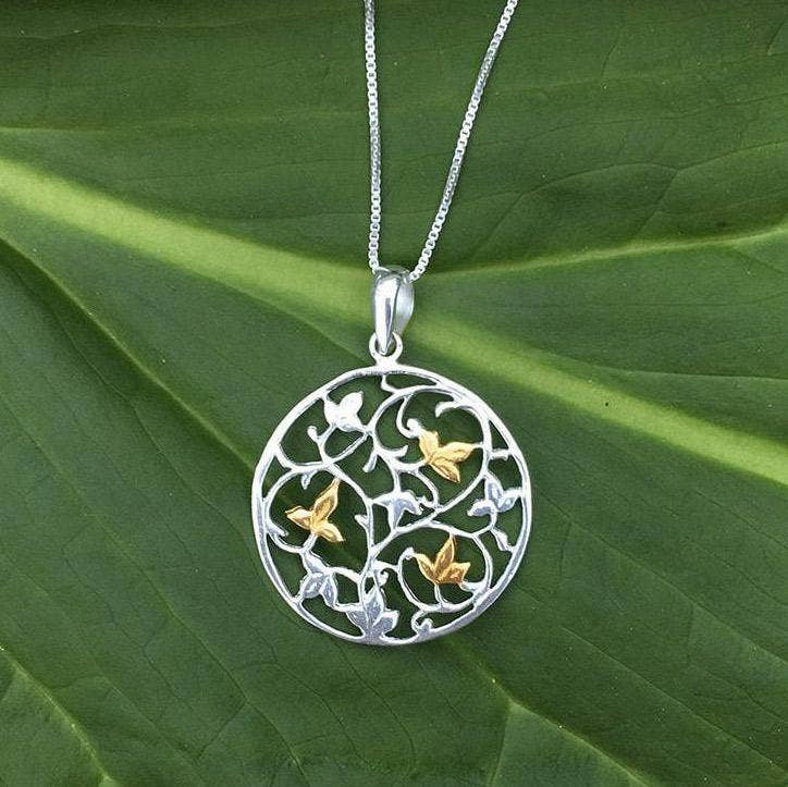 Flowering Vines Necklace - Sterling Silver, Indonesia