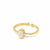 Ring: White Druzy Agate Stone - Starfish Project