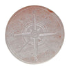 Compass Soapstone Sculpture, Light Gray Stone
