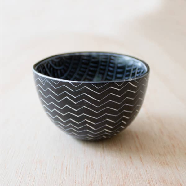 2 pattern bowl - Black