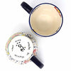 Rounded Mugs - Dots and Flowers, Set of Two - Encantada