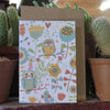 Growing Paper greeting card - Owls and Flowers (IS)