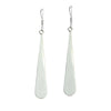 Taxco Silver Black Onyz &amp; Abalone Zebra Long Teardrop Earrings