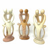 Natural Soapstone Family Sculpture - 2 Parents, 3 Children - Smolart