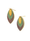 Autumnal Tones Leaf Earrings