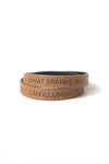 Illuminate the World Leather Wrap Bracelet