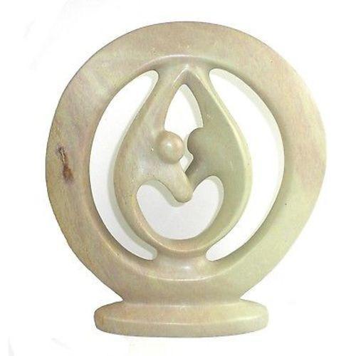 Natural Soapstone 8-inch Lover's Embrace Sculpture - Smolart