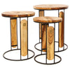 Set of Three Round Ghanaian Nesting Tables