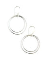 Double Moon Earrings - Silver