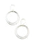 Double Moon Earrings - Silver
