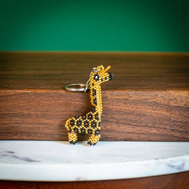 Giraffe Beaded Keychains