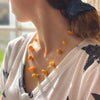 Floating Stone &amp; Maasai Bead Necklace, Pumpkin Spice