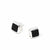 Sterling Silver Earrings, Sterling Silver Black Square