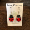 Ladybug Balsa Earrings