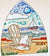 Island Beach Scene Nighlight - Recycled Glass (IS)