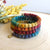 Kantha Rainbow Spiral Bracelet
