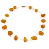 Floating Stone &amp; Maasai Bead Necklace, Pumpkin Spice