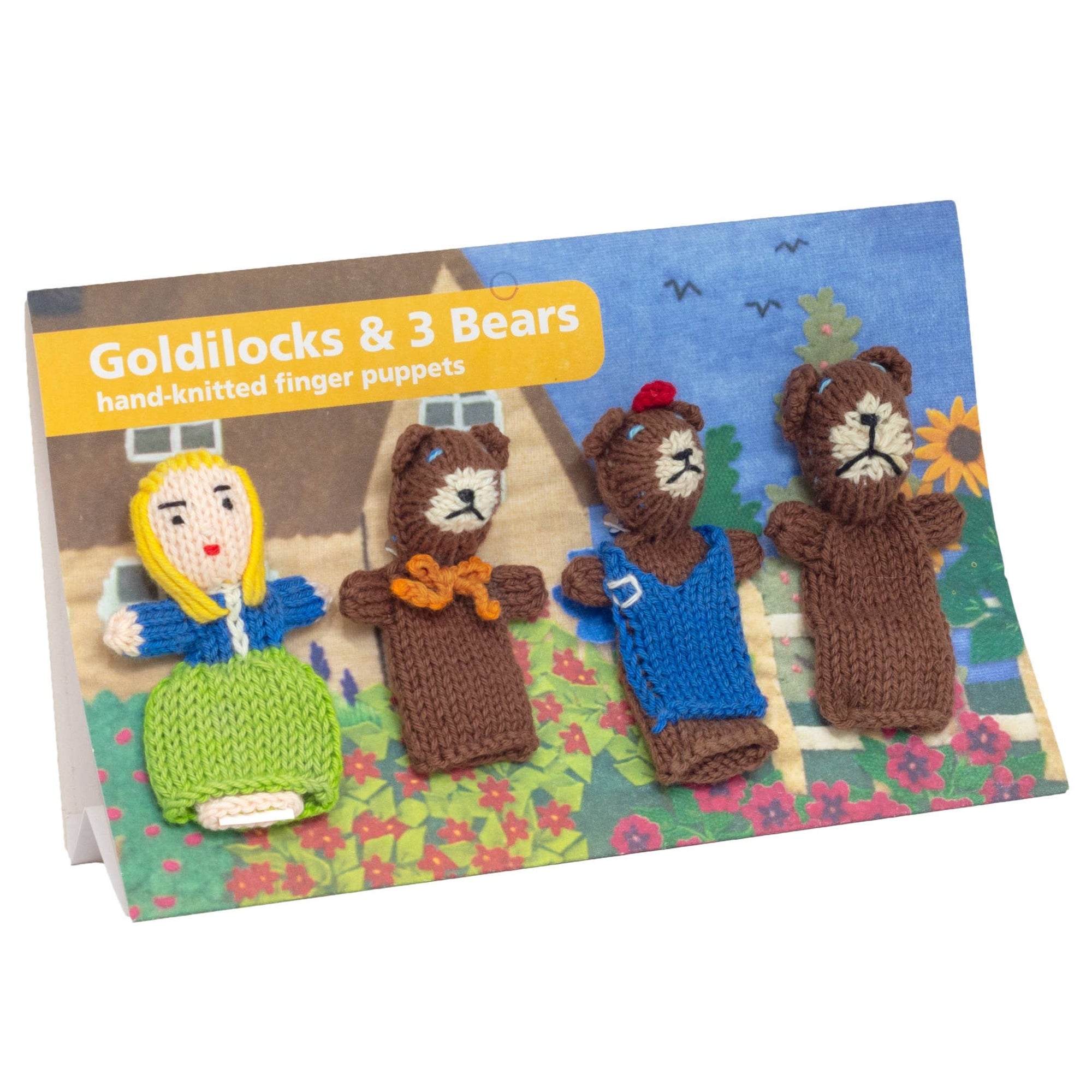 Goldilocks Story Pack of 4 - Organic Cotton Finger Puppets