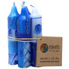Hand-Painted 4&quot; Dinner or Shabbat Candles, Set of 4  (Feruzi Design)